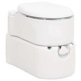 Vidaxl campingtoilet geïntegreerd 24+17 l hdpe en staal wit