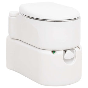 Vidaxl campingtoilet geïntegreerd 24+17 l hdpe en staal wit