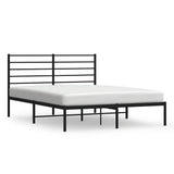 Vidaxl bedframe met hoofdbord metaal zwart 120x200 cm