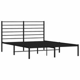 Vidaxl bedframe met hoofdbord metaal zwart 120x200 cm