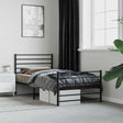 Vidaxl bedframe met hoofd- en voeteneinde metaal zwart 80x200 cm