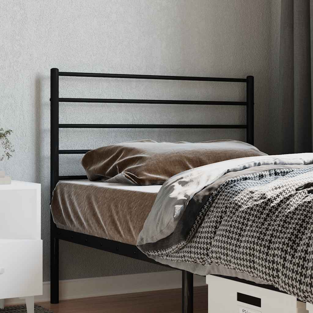 Vidaxl vervangend hoofdbord metaal zwart 90 cm