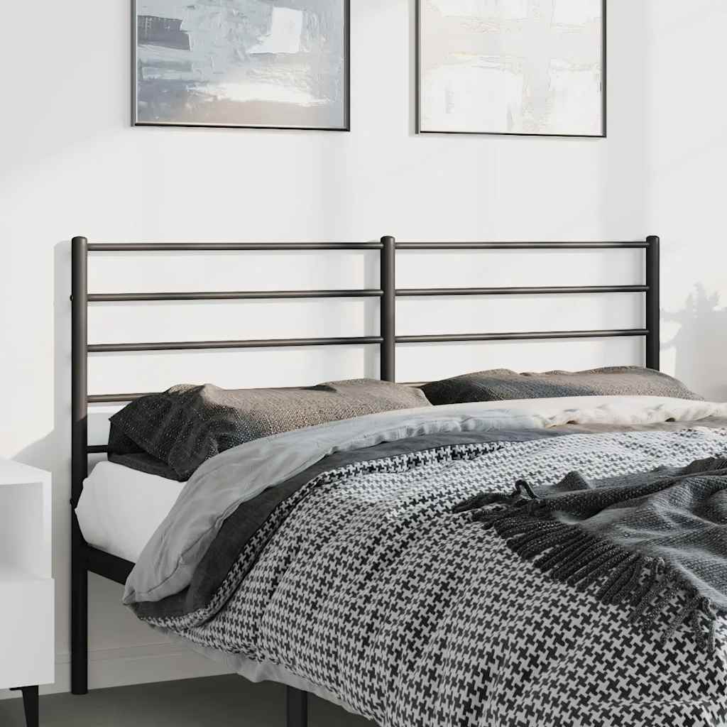 Vidaxl vervangend hoofdbord metaal zwart 135 cm