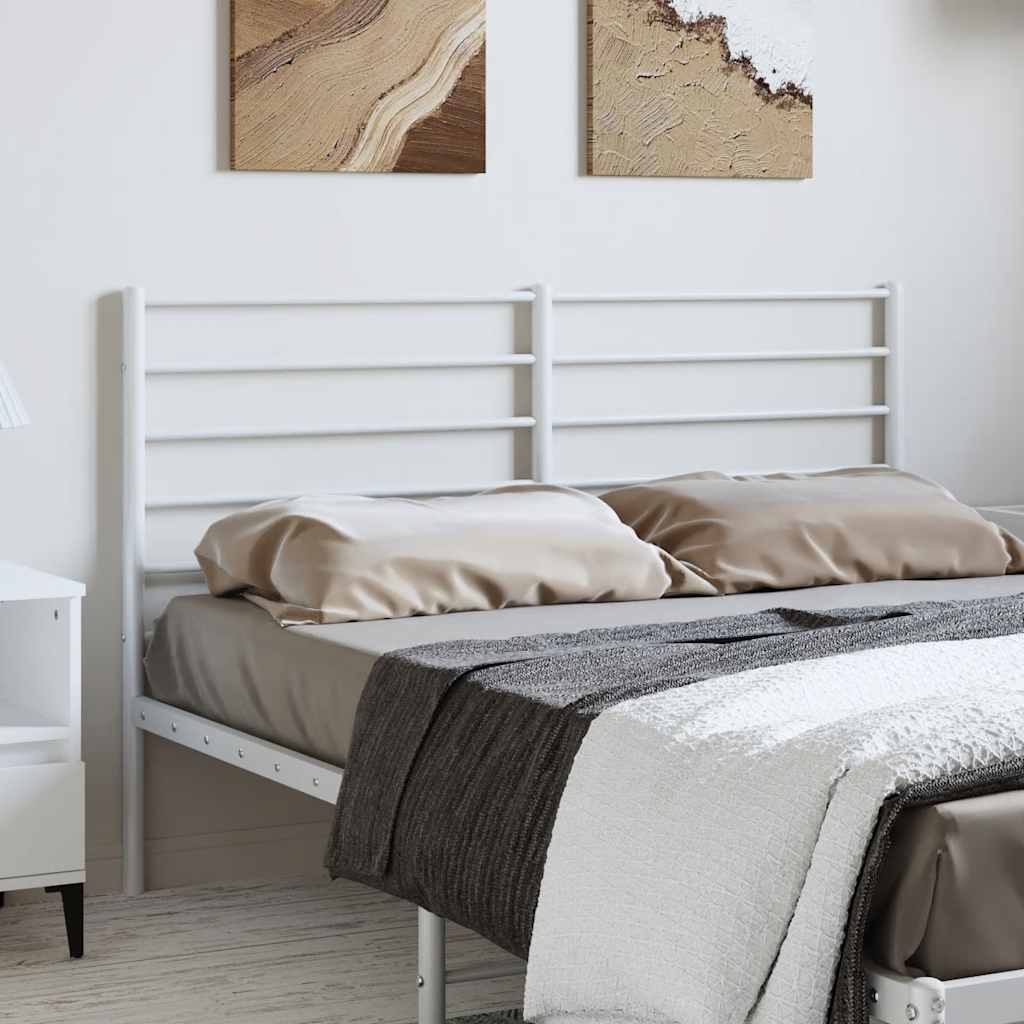 Vidaxl vervangend hoofdbord metaal wit 135 cm