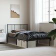 Vidaxl bedframe met hoofdbord metaal zwart 107x203 cm