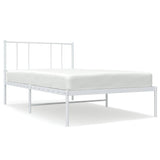 Vidaxl bedframe met hoofdbord metaal wit 100x200 cm