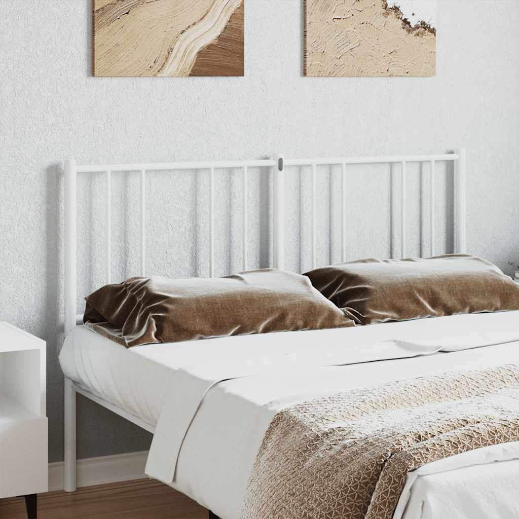 Vidaxl vervangend hoofdbord metaal wit 120 cm