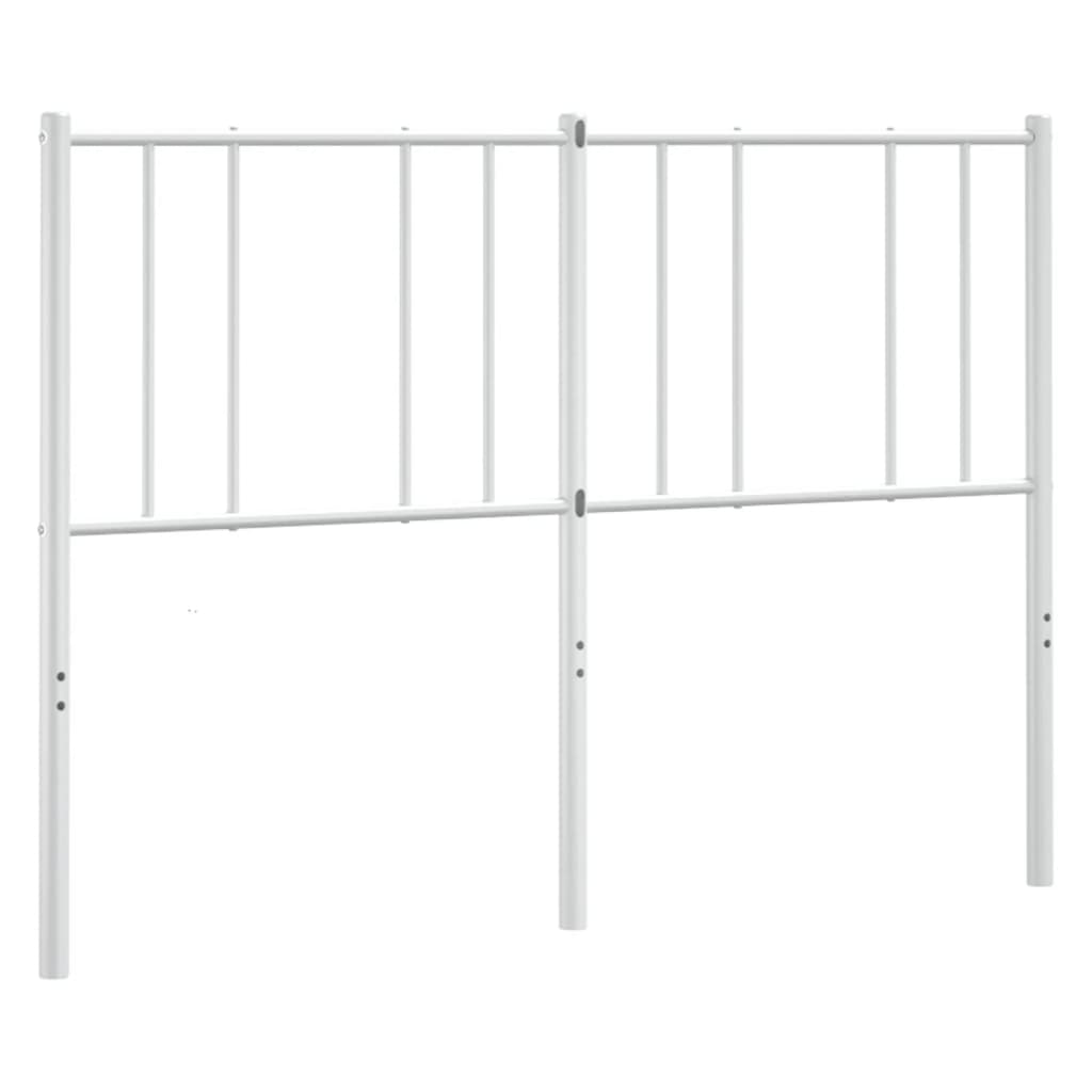 Vidaxl vervangend hoofdbord 135 cm metaal wit