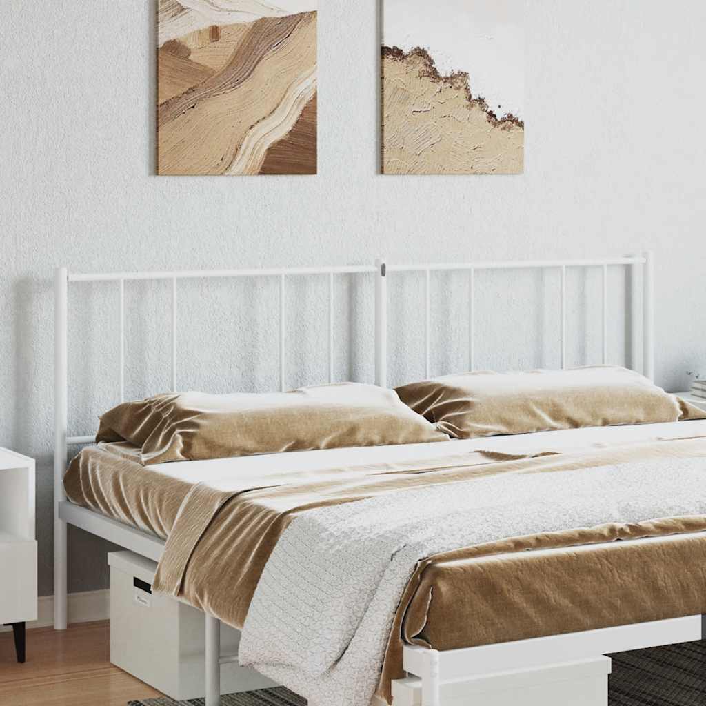 Vidaxl vervangend hoofdbord metaal wit 193 cm