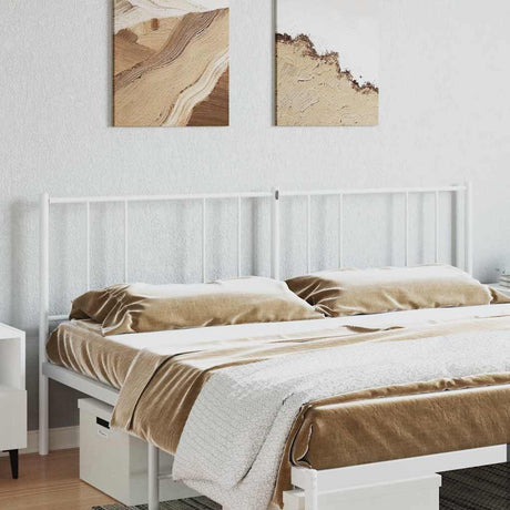 Vidaxl vervangend hoofdbord metaal wit 193 cm