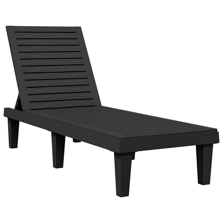 Vidaxl ligbed 155x58x83 cm polypropeen zwart