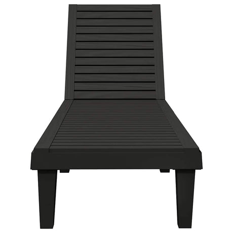 Vidaxl ligbed 155x58x83 cm polypropeen zwart