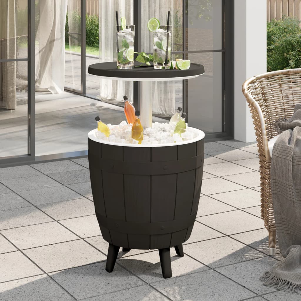 Vidaxl ijskoeltafel 3-in-1 polypropeen zwart