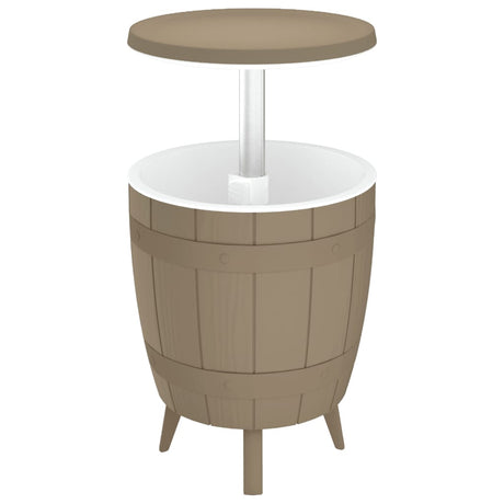 Vidaxl ijskoeltafel 3-in-1 polypropeen lichtbruin