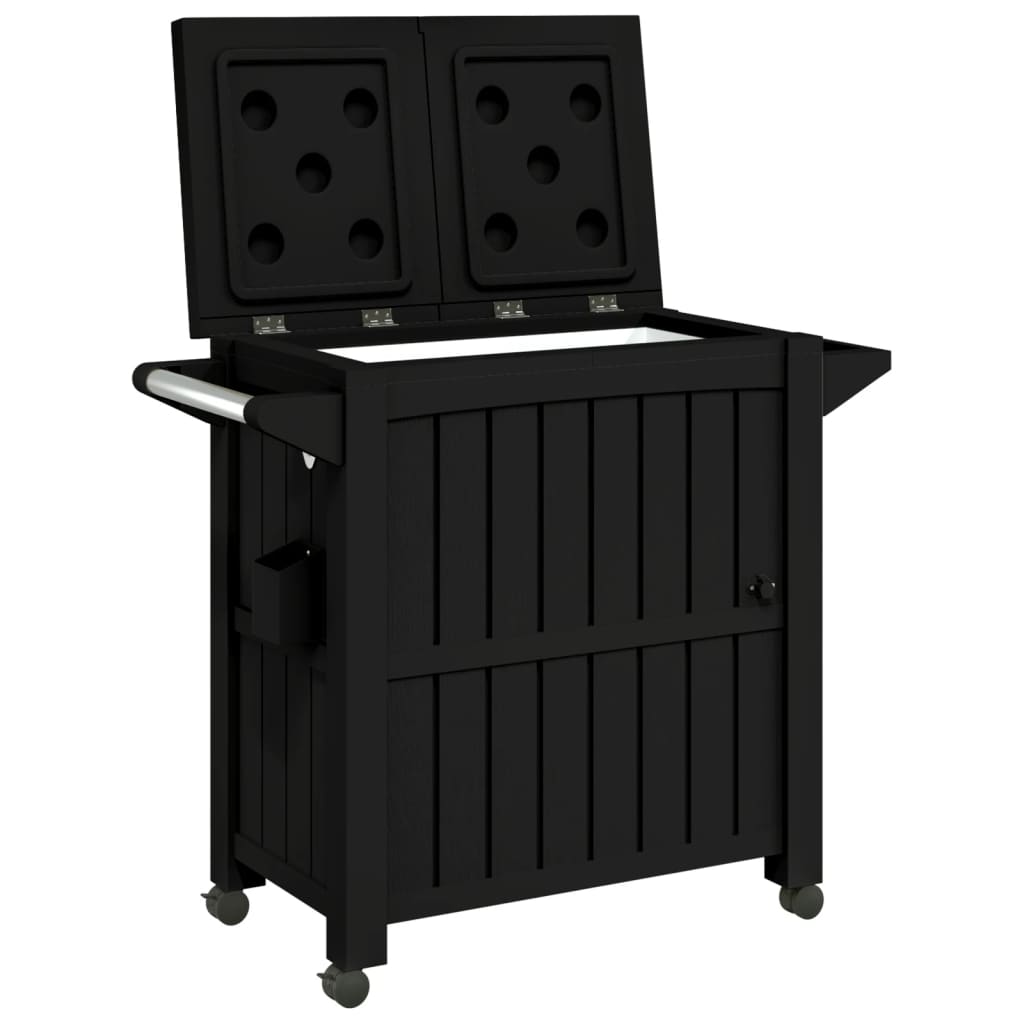 Vidaxl serveerwagen 3-in-1 polypropeen zwart