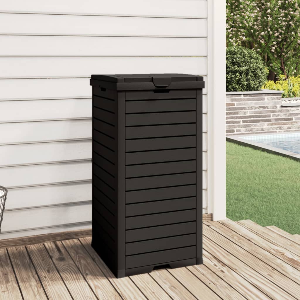 Vidaxl Garbage Can pour l'extérieur de 41x41x86 cm Black en polypropène