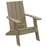 Vidaxl tuinstoel adirondack 75x88,5x89,5 cm polypropeen lichtbruin
