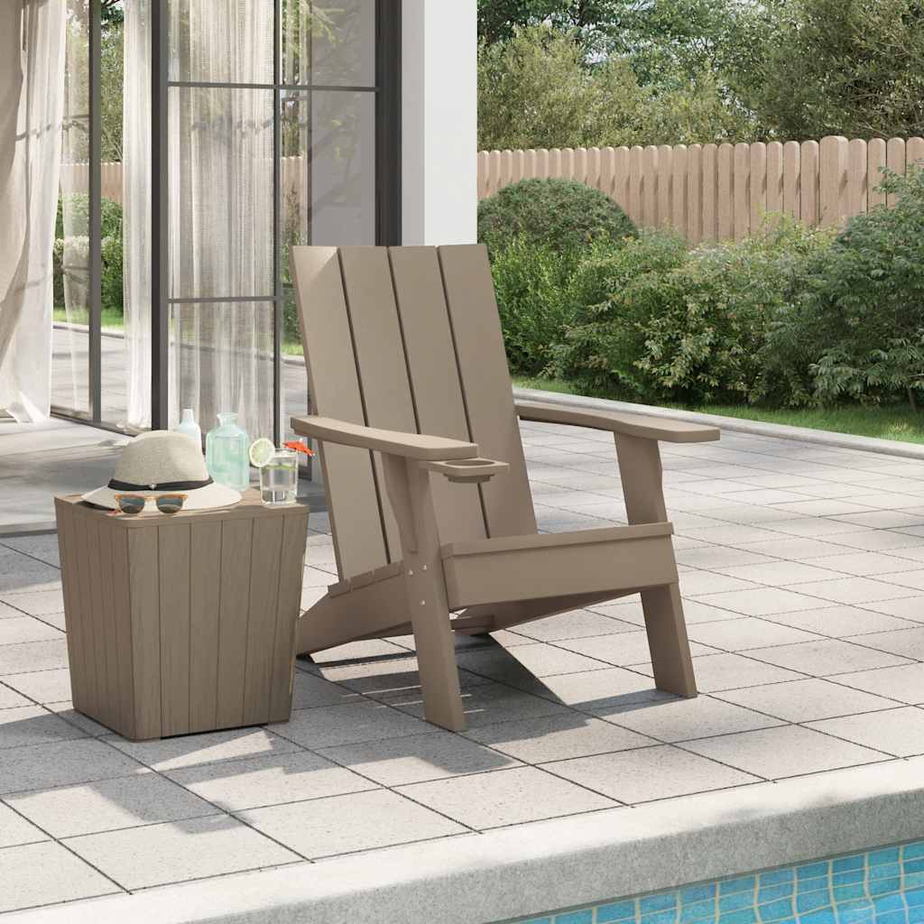 Vidaxl tuinstoel adirondack 75x88,5x89,5 cm polypropeen lichtbruin