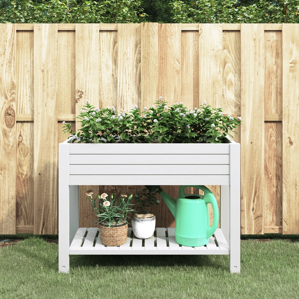 Vidaxl Planter erhéicht 110x45x79 cm Polyppropöen wäiss