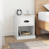 Vidaxl nachtkastjes 2 st 39x39x47,5 cm bewerkt hout hoogglans wit