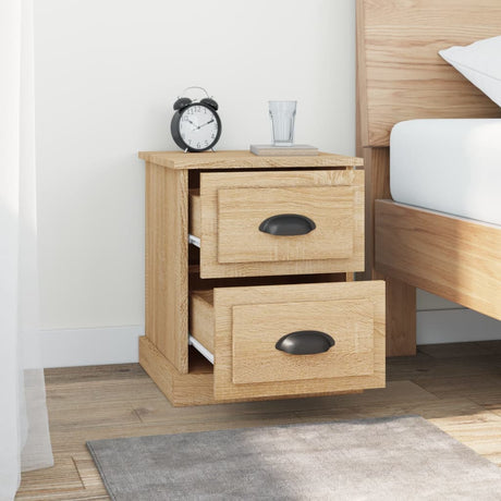 Vidaxl nachtkastje 39x39x47,5 cm bewerkt hout sonoma eikenkleurig