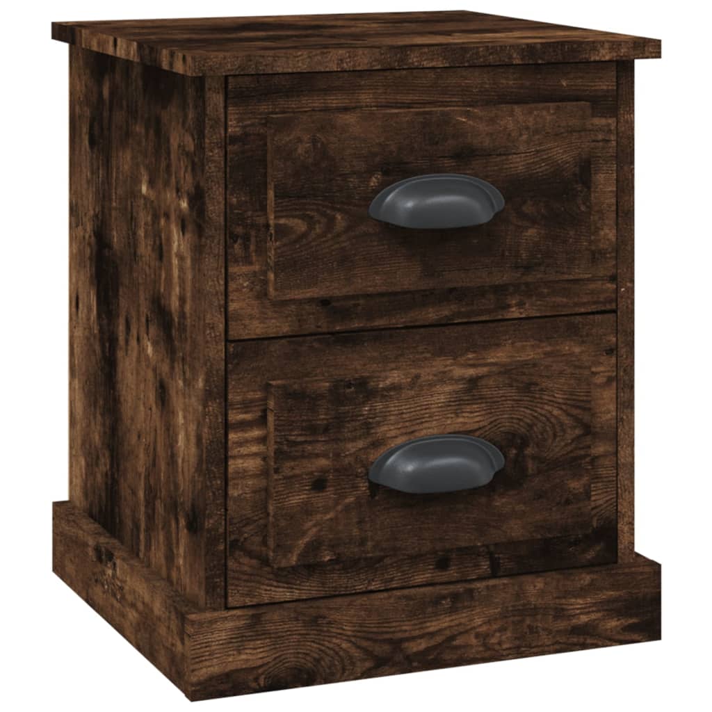 Vidaxl nachtkastje 39x39x47,5 cm bewerkt hout gerookt eiken