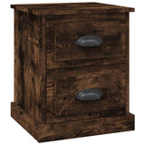 Vidaxl nachtkastje 39x39x47,5 cm bewerkt hout gerookt eiken
