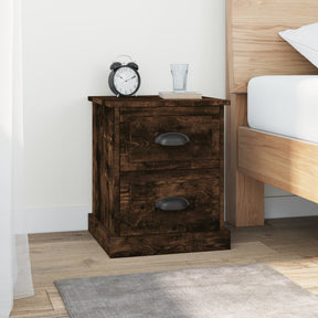 Vidaxl nachtkastje 39x39x47,5 cm bewerkt hout gerookt eiken