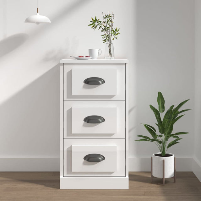 Vidaxl dressoir 36x35,5x67,5 cm bewerkt hout hoogglans wit