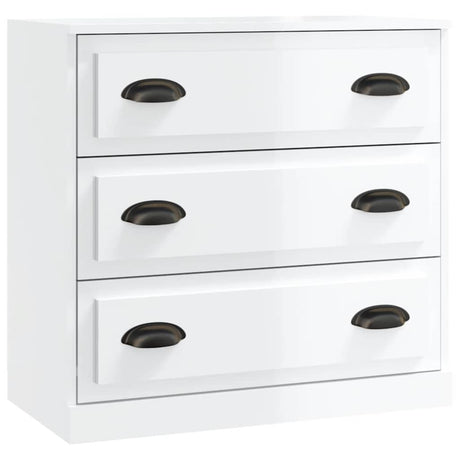 Vidaxl dressoir 70x35x67,5 cm bewerkt hout hoogglans wit