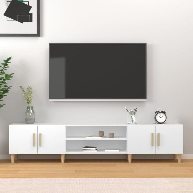 Vidaxl tv-meubel wit 180x31,5x40 cm bewerkt hout