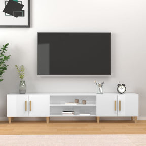 Vidaxl tv-meubel 180x31,5x40 cm bewerkt hout hoogglans wit