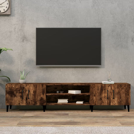 Vidaxl tv-meubel 180x31,5x40 cm bewerkt hout gerookt eikenkleurig