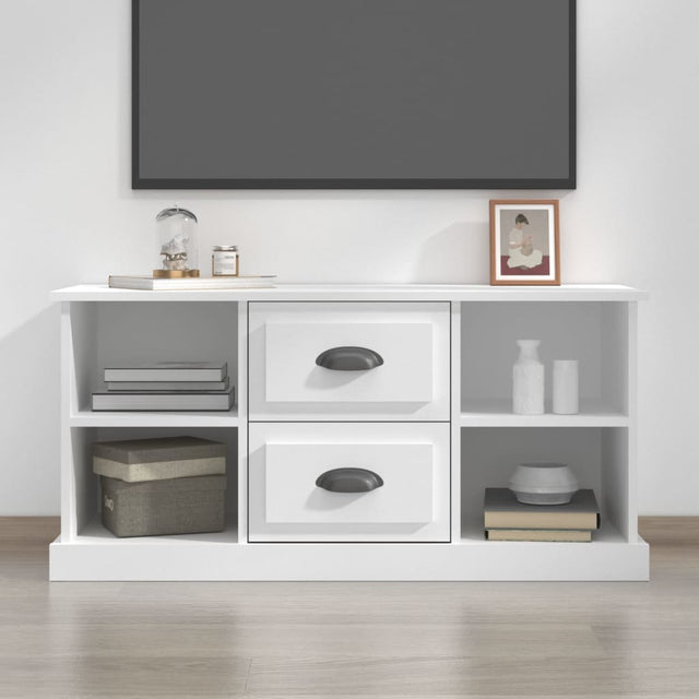 Vidaxl tv-meubel 99,5x35,5x48 cm bewerkt hout wit