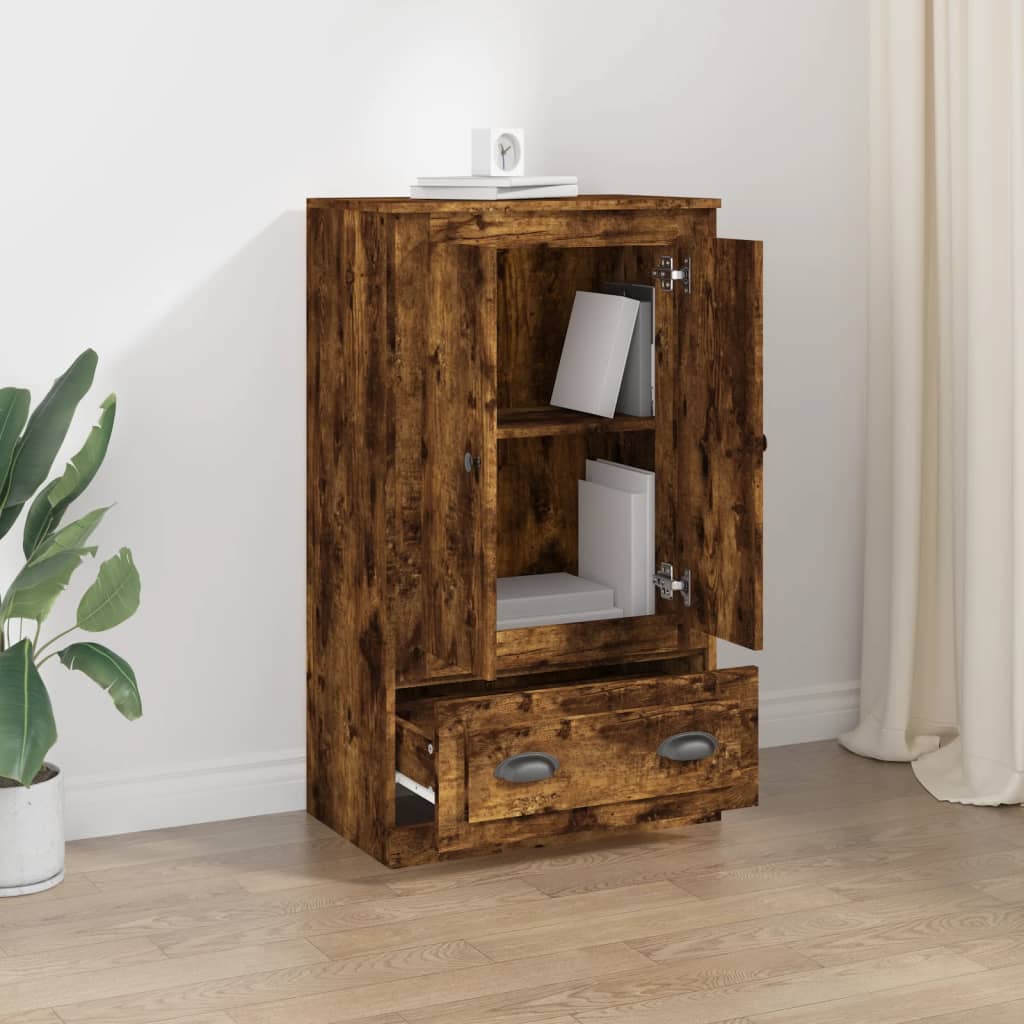 Vidaxl hoge kast 60x35,5x103,5 cm bewerkt hout gerookt eikenkleurig