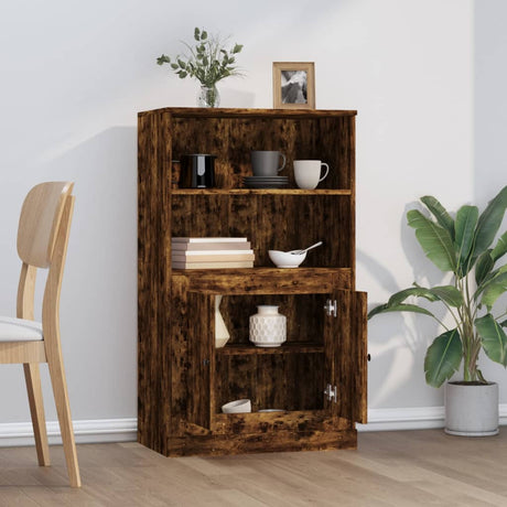 Vidaxl hoge kast 60x35,5x103,5 cm bewerkt hout gerookt eikenkleurig