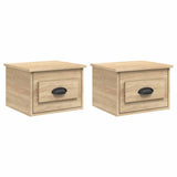 Vidaxl nachtkastjes 2 st wandgemonteerd 41,5x36x28 cm sonoma eiken
