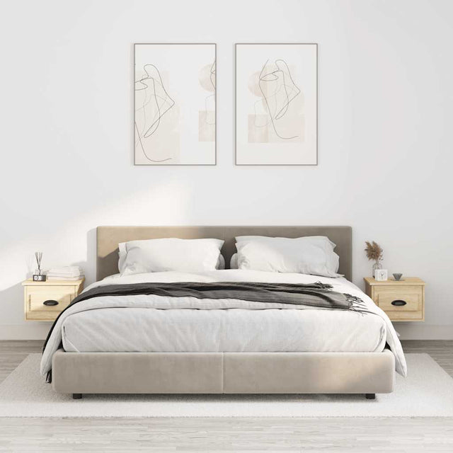 Vidaxl nachtkastjes 2 st wandgemonteerd 41,5x36x28 cm sonoma eiken