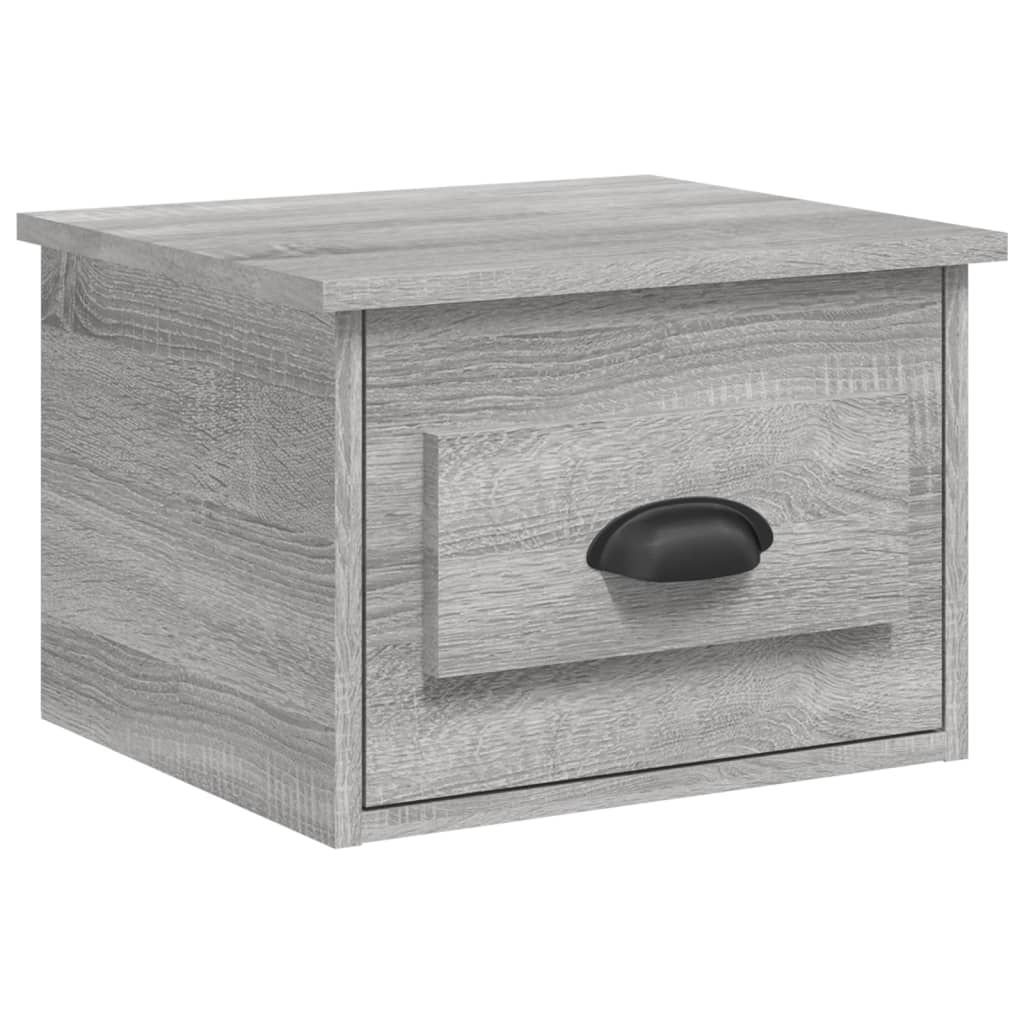 Vidaxl nachtkastje wandgemonteerd 41,5x36x28 cm grijs sonoma eiken