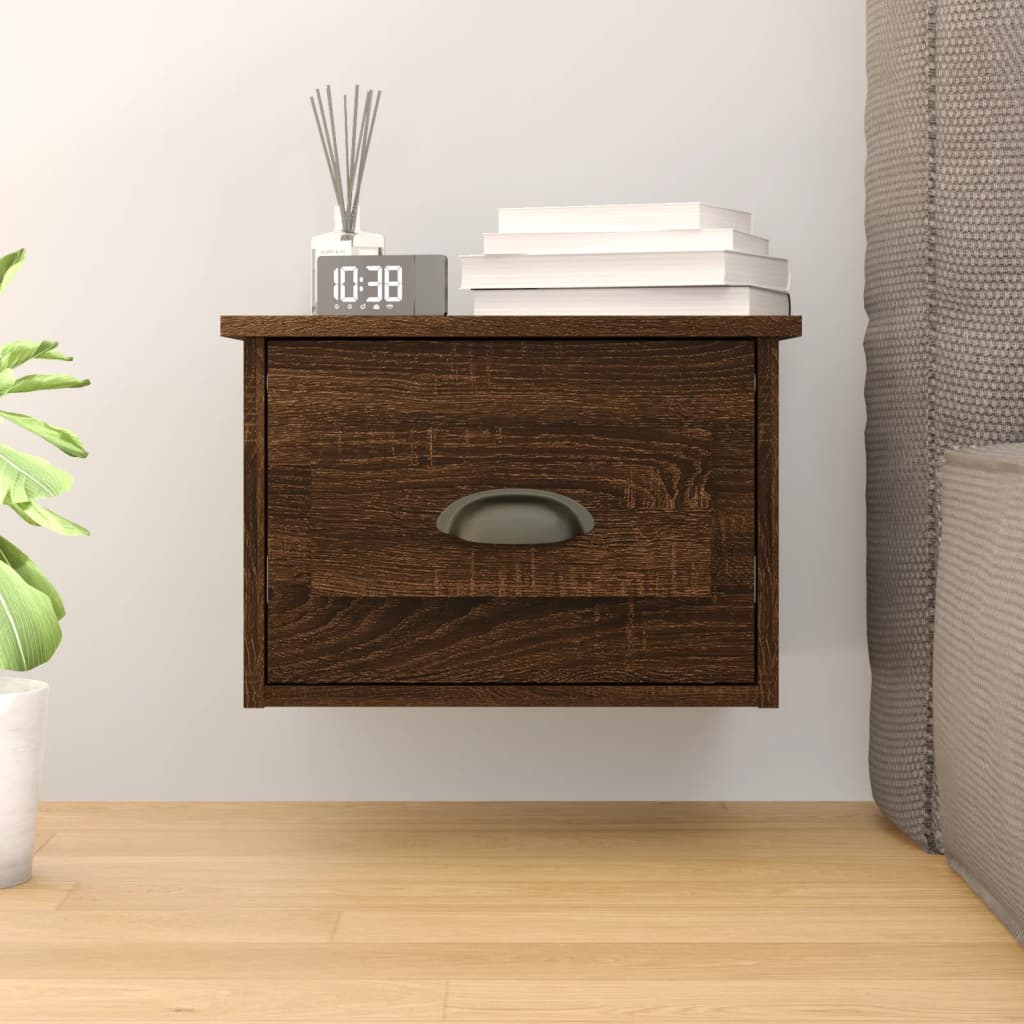 Vidaxl nachtkastje wandgemonteerd 41,5x36x28 cm bruin eikenkleurig