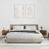 Vidaxl nachtkastjes 2 st wandgemonteerd 41,5x36x28 cm bruin eikenkleur