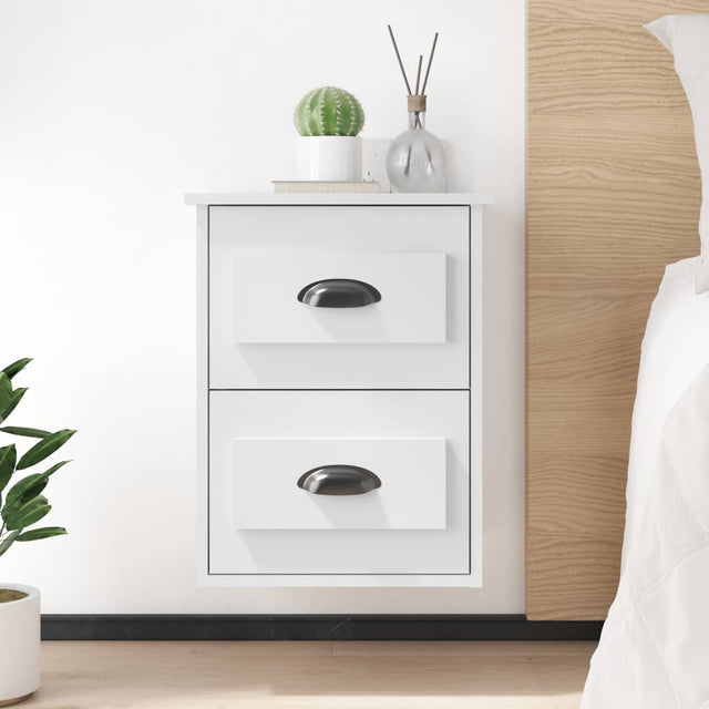 Vidaxl nachtkastjes 2 st wandgemonteerd 41,5x36x53 cm wit