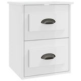 Vidaxl nachtkastje wandgemonteerd 41,5x36x53 cm hoogglans wit