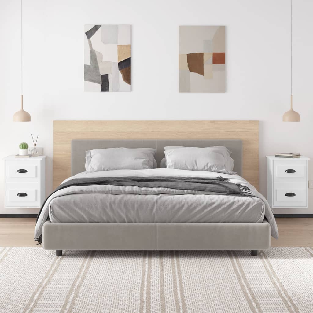 Vidaxl nachtkastjes 2 st wandgemonteerd 41,5x36x53 cm hoogglans wit