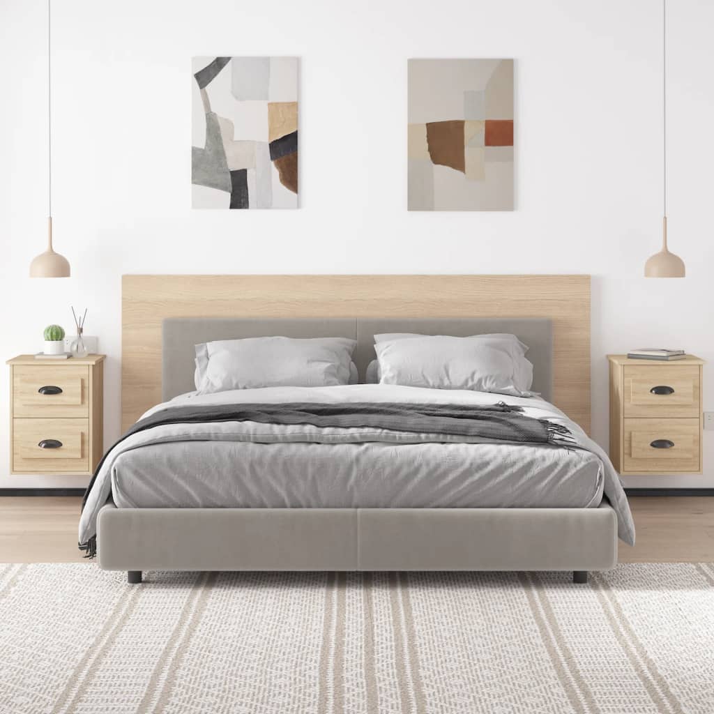 Vidaxl nachtkastjes 2 st wandgemonteerd 41,5x36x53 cm sonoma eiken