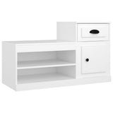 Gabinete de zapatos Vidaxl 100x42x60 cm de madera procesada blanca