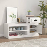 Vidaxl Shoe Cabinet 100x42x60 cm Property Wood High Gloss White