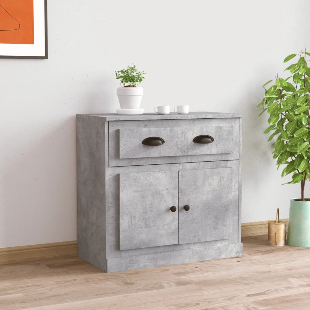 Vidaxl dressoir 70x35,5x67,5 cm bewerkt hout betongrijs
