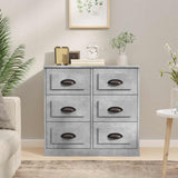 Vidaxl dressoir 70x35,5x67,5 cm bewerkt hout betongrijs