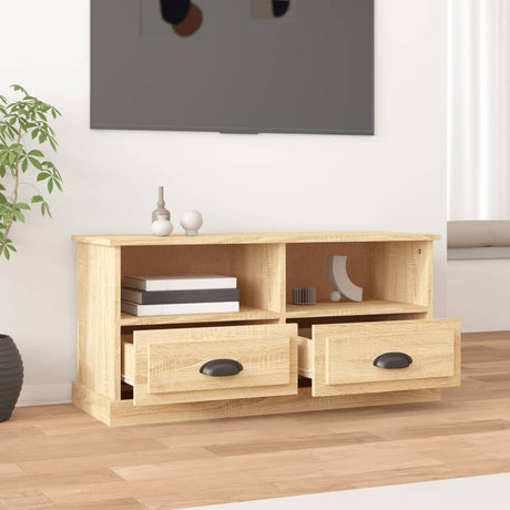 Vidaxl tv-meubel 93x35,5x45 cm bewerkt hout sonoma eikenkleurig